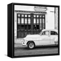 Cuba Fuerte Collection SQ BW - Havana Club and Classic Car II-Philippe Hugonnard-Framed Stretched Canvas