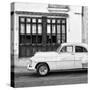 Cuba Fuerte Collection SQ BW - Havana Club and Classic Car II-Philippe Hugonnard-Stretched Canvas