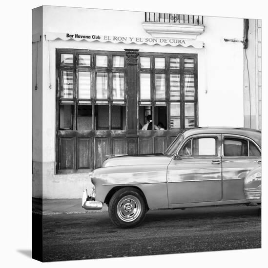 Cuba Fuerte Collection SQ BW - Havana Club and Classic Car-Philippe Hugonnard-Stretched Canvas