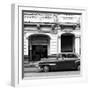 Cuba Fuerte Collection SQ BW - Havana Red Car-Philippe Hugonnard-Framed Photographic Print