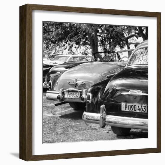 Cuba Fuerte Collection SQ BW - Havana Vintage Classic Cars II-Philippe Hugonnard-Framed Photographic Print