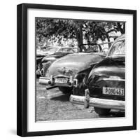 Cuba Fuerte Collection SQ BW - Havana Vintage Classic Cars II-Philippe Hugonnard-Framed Photographic Print