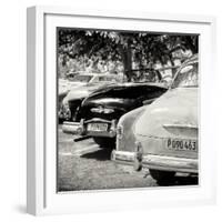 Cuba Fuerte Collection SQ BW - Havana Vintage Classic Cars-Philippe Hugonnard-Framed Photographic Print