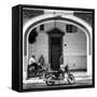 Cuba Fuerte Collection SQ BW - Living in Havana-Philippe Hugonnard-Framed Stretched Canvas