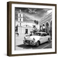 Cuba Fuerte Collection SQ BW - Main square of Santa Clara II-Philippe Hugonnard-Framed Photographic Print