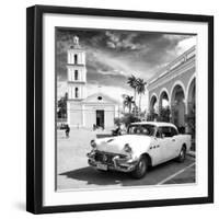 Cuba Fuerte Collection SQ BW - Main square of Santa Clara II-Philippe Hugonnard-Framed Photographic Print