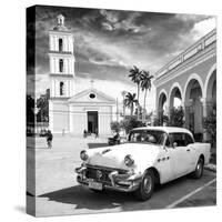 Cuba Fuerte Collection SQ BW - Main square of Santa Clara II-Philippe Hugonnard-Stretched Canvas