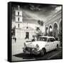 Cuba Fuerte Collection SQ BW - Main square of Santa Clara-Philippe Hugonnard-Framed Stretched Canvas