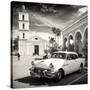 Cuba Fuerte Collection SQ BW - Main square of Santa Clara-Philippe Hugonnard-Stretched Canvas