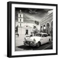 Cuba Fuerte Collection SQ BW - Main square of Santa Clara-Philippe Hugonnard-Framed Photographic Print