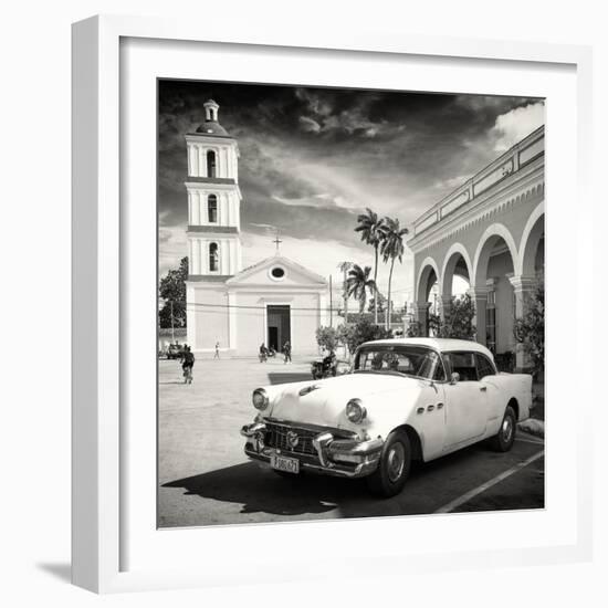 Cuba Fuerte Collection SQ BW - Main square of Santa Clara-Philippe Hugonnard-Framed Photographic Print