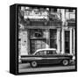 Cuba Fuerte Collection SQ BW - Old Car in Havana II-Philippe Hugonnard-Framed Stretched Canvas