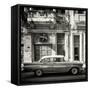 Cuba Fuerte Collection SQ BW - Old Car in Havana-Philippe Hugonnard-Framed Stretched Canvas