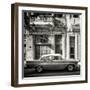 Cuba Fuerte Collection SQ BW - Old Car in Havana-Philippe Hugonnard-Framed Photographic Print