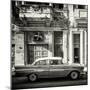 Cuba Fuerte Collection SQ BW - Old Car in Havana-Philippe Hugonnard-Mounted Photographic Print