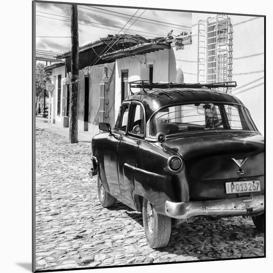 Cuba Fuerte Collection SQ BW - Old Car in Trinidad II-Philippe Hugonnard-Mounted Photographic Print