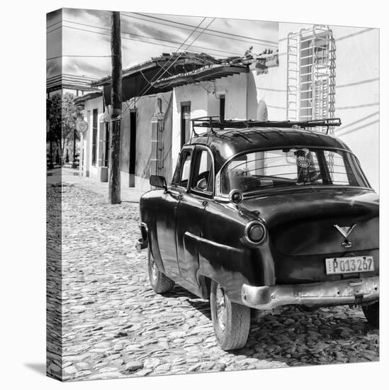 Cuba Fuerte Collection SQ BW - Old Car in Trinidad II-Philippe Hugonnard-Stretched Canvas