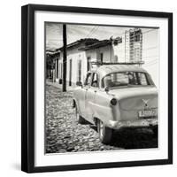 Cuba Fuerte Collection SQ BW - Old Car in Trinidad-Philippe Hugonnard-Framed Photographic Print