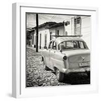 Cuba Fuerte Collection SQ BW - Old Car in Trinidad-Philippe Hugonnard-Framed Photographic Print