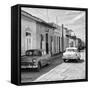 Cuba Fuerte Collection SQ BW - Old Cars in Trinidad II-Philippe Hugonnard-Framed Stretched Canvas