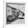 Cuba Fuerte Collection SQ BW - Old Cars in Trinidad II-Philippe Hugonnard-Framed Premium Photographic Print