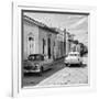 Cuba Fuerte Collection SQ BW - Old Cars in Trinidad II-Philippe Hugonnard-Framed Photographic Print