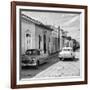 Cuba Fuerte Collection SQ BW - Old Cars in Trinidad II-Philippe Hugonnard-Framed Photographic Print