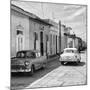 Cuba Fuerte Collection SQ BW - Old Cars in Trinidad II-Philippe Hugonnard-Mounted Photographic Print