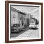 Cuba Fuerte Collection SQ BW - Old Cars in Trinidad II-Philippe Hugonnard-Framed Photographic Print