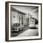 Cuba Fuerte Collection SQ BW - Old Cars in Trinidad-Philippe Hugonnard-Framed Photographic Print