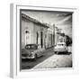 Cuba Fuerte Collection SQ BW - Old Cars in Trinidad-Philippe Hugonnard-Framed Photographic Print