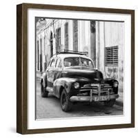 Cuba Fuerte Collection SQ BW - Old Chevrolet in Havana II-Philippe Hugonnard-Framed Photographic Print