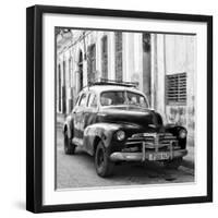 Cuba Fuerte Collection SQ BW - Old Chevrolet in Havana II-Philippe Hugonnard-Framed Photographic Print