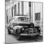 Cuba Fuerte Collection SQ BW - Old Chevrolet in Havana II-Philippe Hugonnard-Mounted Photographic Print