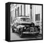 Cuba Fuerte Collection SQ BW - Old Chevrolet in Havana II-Philippe Hugonnard-Framed Stretched Canvas