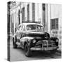 Cuba Fuerte Collection SQ BW - Old Chevrolet in Havana II-Philippe Hugonnard-Stretched Canvas