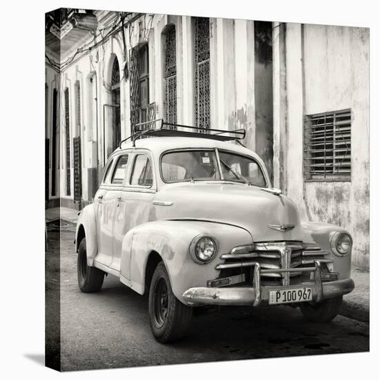 Cuba Fuerte Collection SQ BW - Old Chevrolet in Havana-Philippe Hugonnard-Stretched Canvas