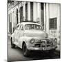 Cuba Fuerte Collection SQ BW - Old Chevrolet in Havana-Philippe Hugonnard-Mounted Photographic Print