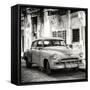 Cuba Fuerte Collection SQ BW - Old Chevrolet of Havana-Philippe Hugonnard-Framed Stretched Canvas