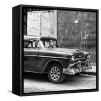 Cuba Fuerte Collection SQ BW - Old Chevy II-Philippe Hugonnard-Framed Stretched Canvas