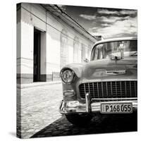 Cuba Fuerte Collection SQ BW - Old Classic Car 1955 Chevy-Philippe Hugonnard-Stretched Canvas