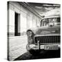 Cuba Fuerte Collection SQ BW - Old Classic Car 1955 Chevy-Philippe Hugonnard-Stretched Canvas