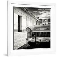 Cuba Fuerte Collection SQ BW - Old Classic Car 1955 Chevy-Philippe Hugonnard-Framed Photographic Print