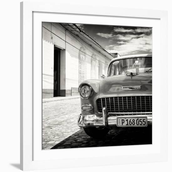 Cuba Fuerte Collection SQ BW - Old Classic Car 1955 Chevy-Philippe Hugonnard-Framed Photographic Print