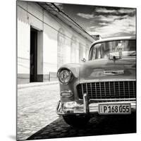 Cuba Fuerte Collection SQ BW - Old Classic Car 1955 Chevy-Philippe Hugonnard-Mounted Photographic Print
