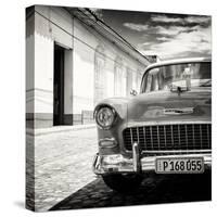 Cuba Fuerte Collection SQ BW - Old Classic Car 1955 Chevy-Philippe Hugonnard-Stretched Canvas