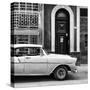 Cuba Fuerte Collection SQ BW - Old Classic Car in Havana II-Philippe Hugonnard-Stretched Canvas