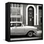 Cuba Fuerte Collection SQ BW - Old Classic Car in Havana-Philippe Hugonnard-Framed Stretched Canvas