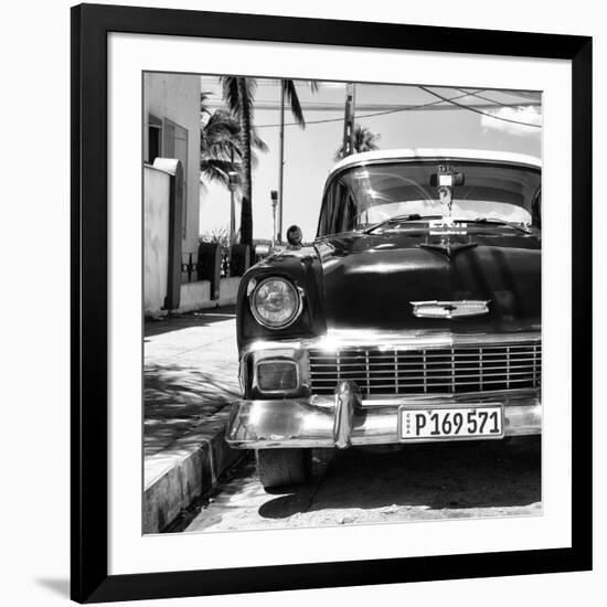 Cuba Fuerte Collection SQ BW - Old Classic Chevrolet-Philippe Hugonnard-Framed Photographic Print