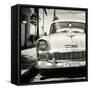 Cuba Fuerte Collection SQ BW - Old Classic Chevy-Philippe Hugonnard-Framed Stretched Canvas